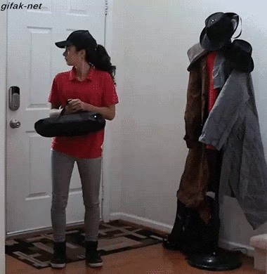 Surprise the delivery man