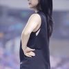 Loose sleeveless shirt. Black sleeveless string Jiwon cheerleader
