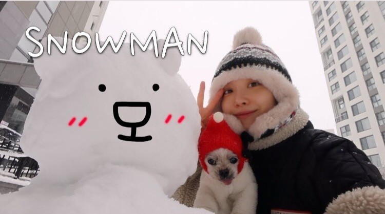 (SOUND)Yoon Taejin making a snowman