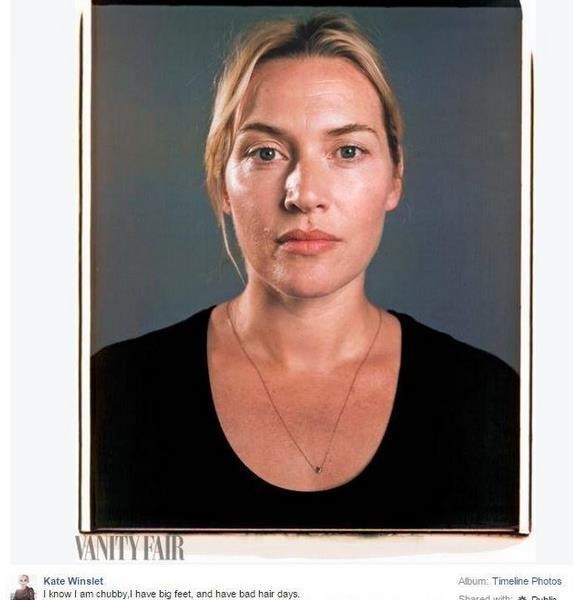 Scarlett Johansson and Kate Winslet bare-faced photography