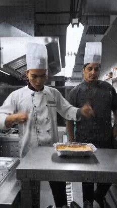 When a fellow chef burns his hand