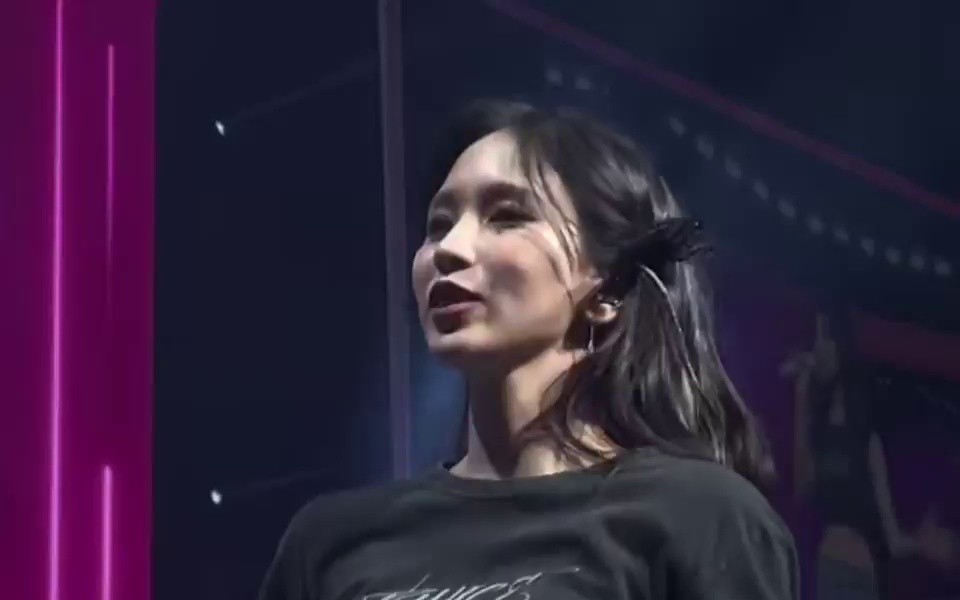 MINA of TWICE squatted in front of me