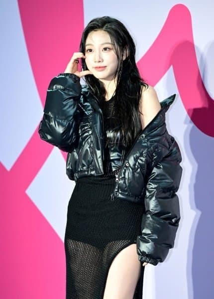 Ye-In's Black Mesh Long Skirt Slit - Seoul Fashion Week