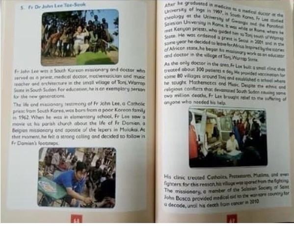Koreans in South Sudan's Textbooks