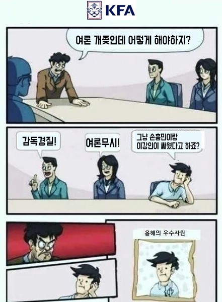 The contents of the Korea Football Association's executive meeting were leaked