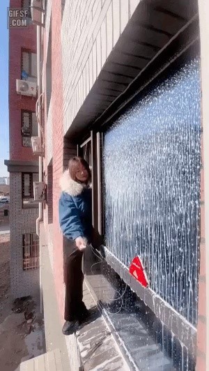Cleaning the Outside Window