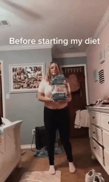 a Western woman who lost weight for six months