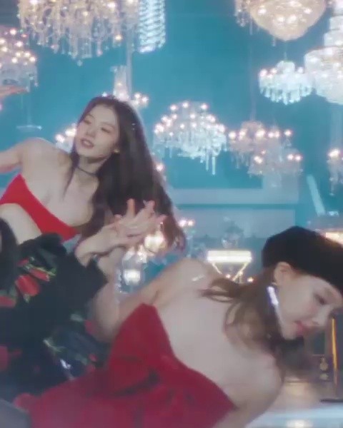 Black Red outfit, chest bone, TWICE, NAYEON ONE SPARK M/V