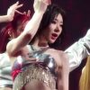 ITZY CHAERYEONG's silver halter neck tight white underpants showing slightly underpants