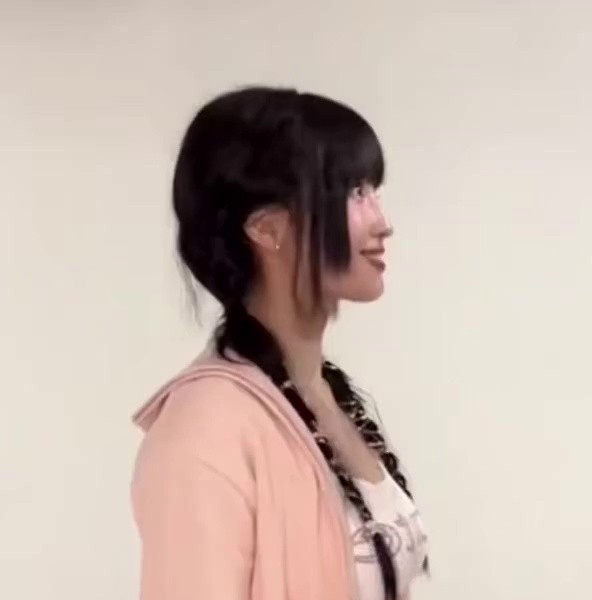 TWICE MOMO ONESPARK challenge with pigtails