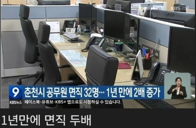 Chuncheon City, which was trying to prevent young civil servants from retiring, has been up to date