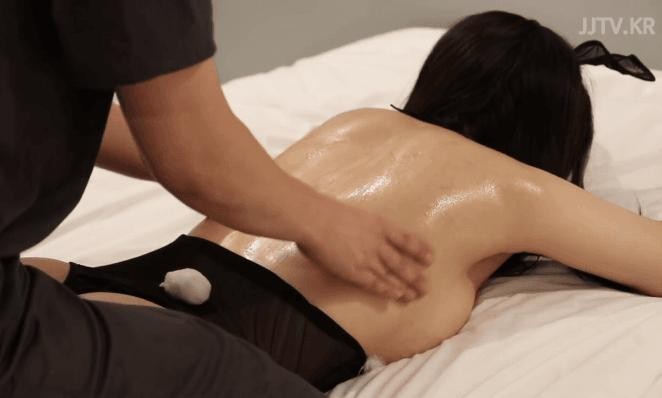 a slippery oil massage