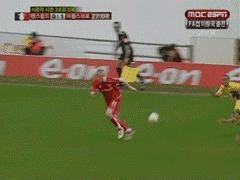 Internal rupture kick during a soccer game