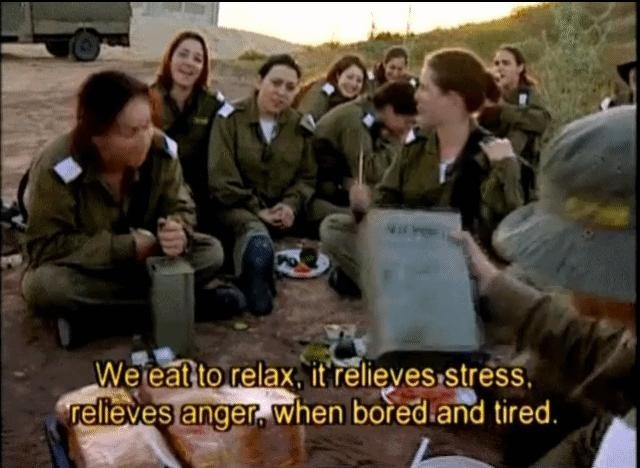 Israeli female military training level...