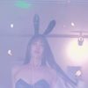 (SOUND)Leather bunny girl, bare top, bottom cam, fishnet stockings, buttocks + dizzying cleavage
