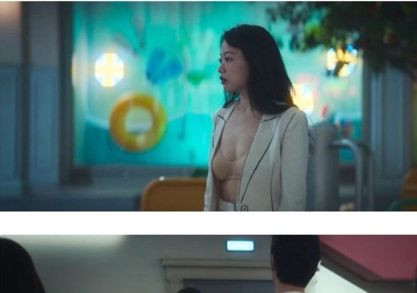 (SOUND)Netflix's The Eight Show Chun Woo-hee exposed scene nude tone raw bra cleavage