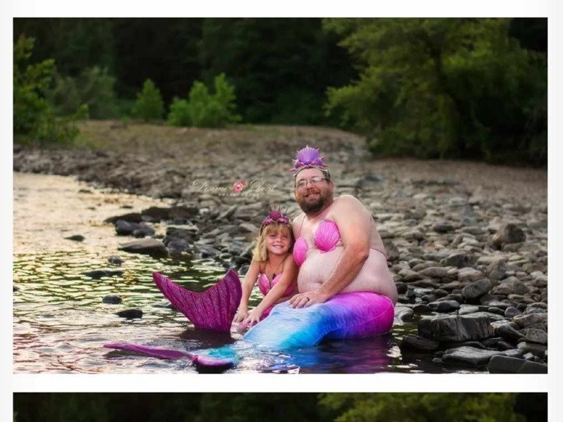 My daughter took a mermaid photo shoot with her dad