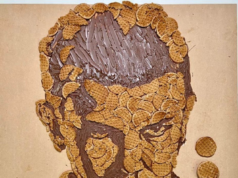 Drawings made with food and ingredients