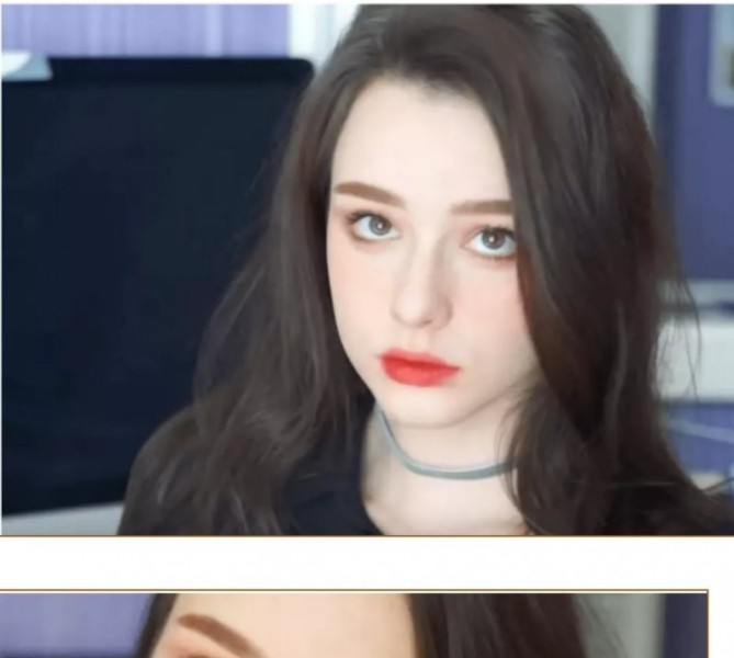 Russian YouTuber before and after makeup.