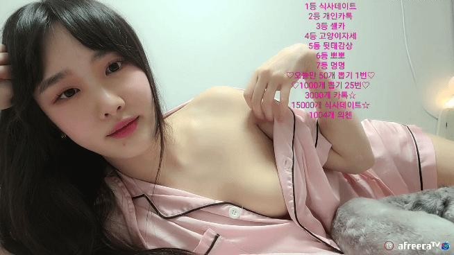 BJ Poodle Jeong's chest nipple patch exposed slightly hanging on the top of the lying room