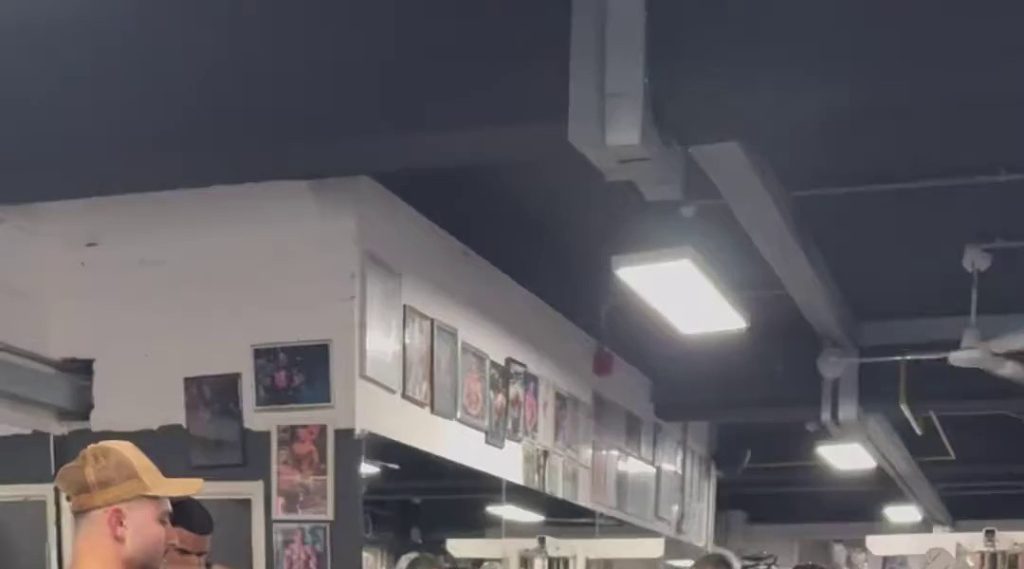 (SOUND)Taiwanese ㅊㅈ Hot Emma's back muscles working out at the gym