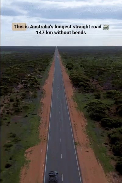 145.6km straight road in Australia