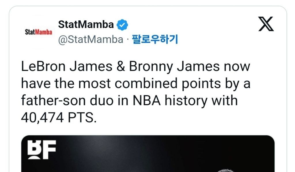 LeBron and Bronny James break record for most points combined in NBA history