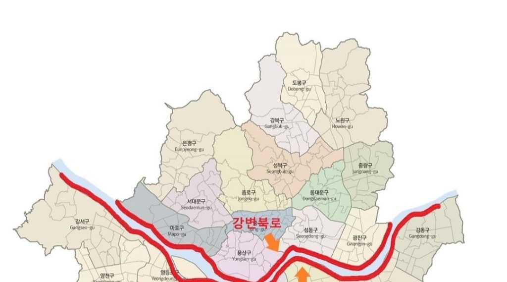 A view of Seoul’s main roads at a glance