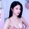 (SOUND)Pink knitted camisole + silver ultra-miniature with dizzying cleavage details