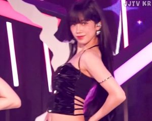 (SOUND)Side strap string tank top leather pants R Seraphim Kazuha